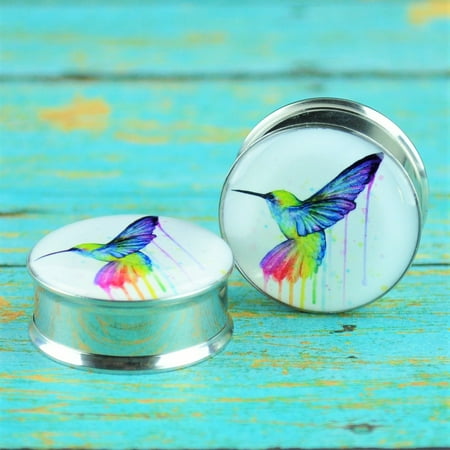 ArcticBuffalo Pair Stainless Steel Ear Plugs Flesh Stretchers Gauges Screw Mushroom House ArcticBuffalo Pair Stainless Steel Ear Plugs Flesh Stretchers Gauges Screw Mushroom House